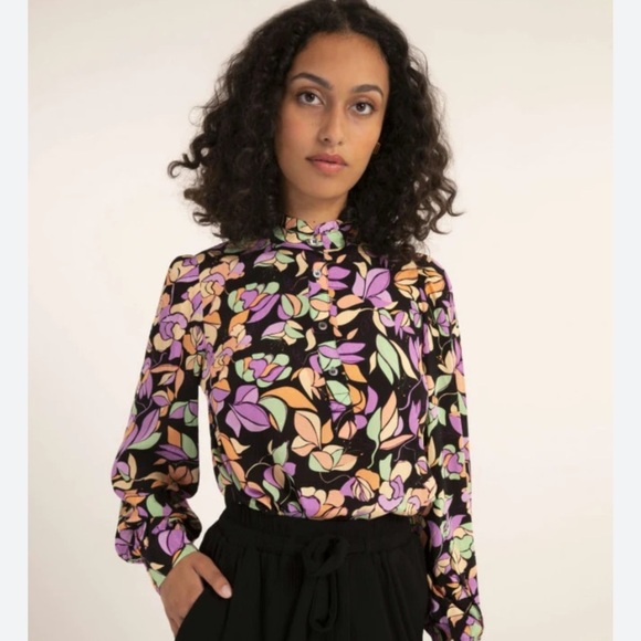 FRNCH Paris floral top size xsmall - Picture 1 of 11